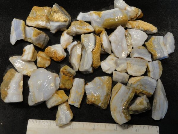 Blue Lace Agate Tumbling Rough (Per LB)