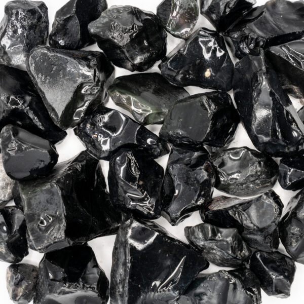 Black Obsidian Tumbling Rough (Per LB)
