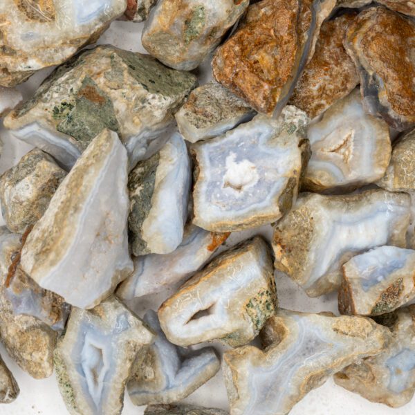 Blue Chalcedony Tumbling Rough (Per LB)